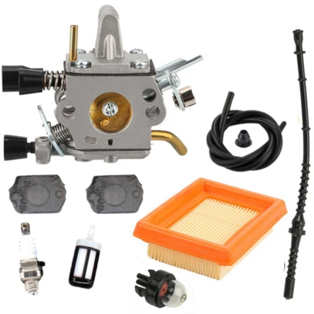 Kit Carburateur Complet FS120 FS200 FS250 FS300 FS350 – Avec Filtres Air/Carburant, Pompe Amorçage, Tuyaux, Pour Débroussailleuse Stihl