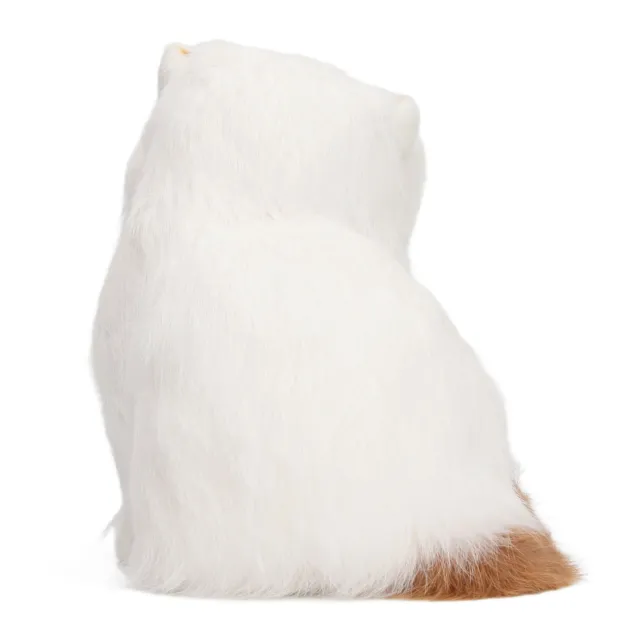 (Eyes Closed) Furry Cat Figurine Funny Faux Fur Cat Figurine Lifelike