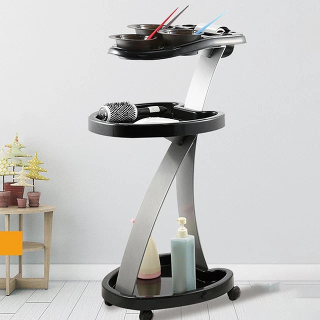 Chariot à Outils Portatif Cabilock - Organisateur Nettoyage Avec Poignée Et Plateau PP Gris