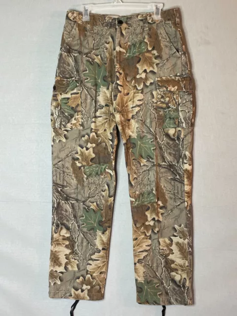 RED HEAD MENS Pants Size Med-Long Cargo Camo Fleece Outdoors Hunting ...