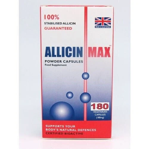 ALLICIN MAX GARLIC - 180 Capsules - Allium Sativum [ORIGINAL ...