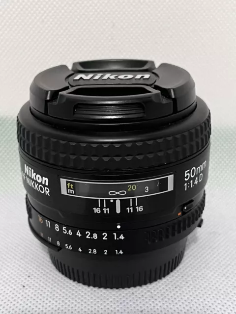 Nikon AF Nikkor 50mm f/1.4 D - Exc Fast Sharp Prime Lens FX & DX