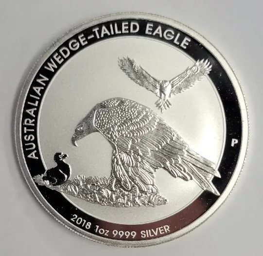 2018 1 Oz Silver $1 Australian WEDGE TAILED EAGLE BU Coin