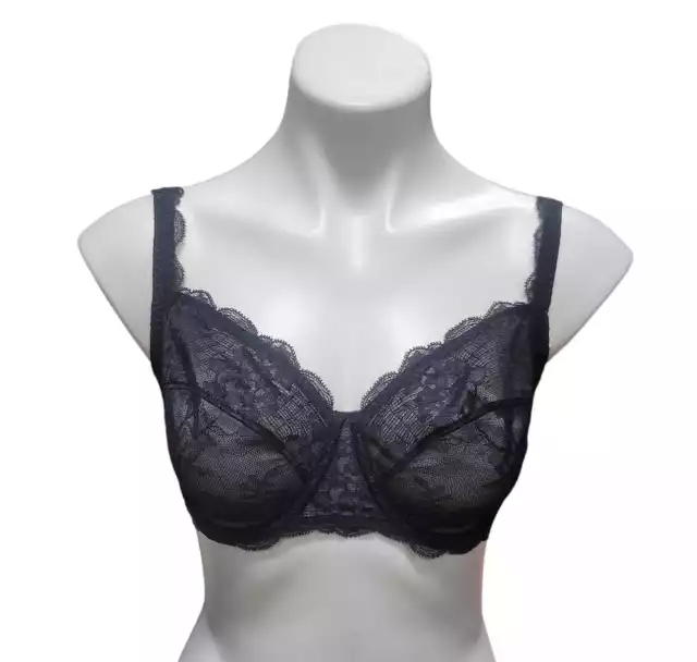 Simone Perele BLACK Reve Full Cup Bra, US 34H, UK 34FF