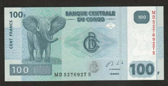 Congo Banknote 100 Francs 2013 Unc