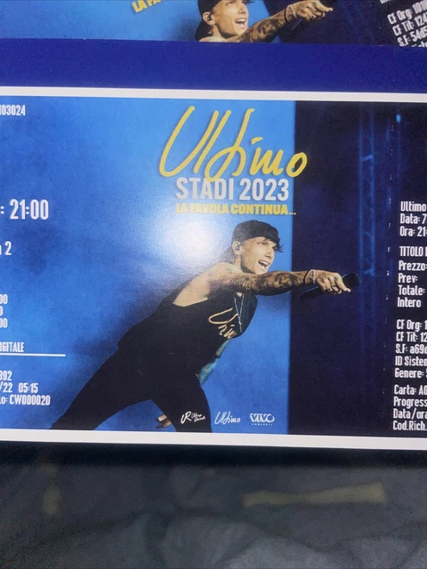 2 Biglietti Concerto Ultimo 10/07/2023 Roma Stadio Olimpico