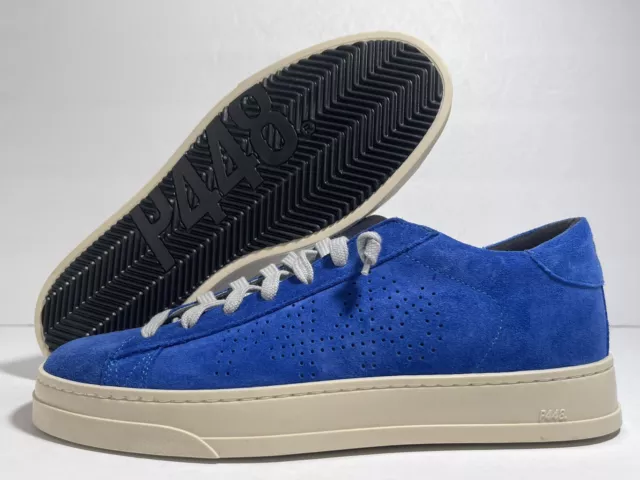 New P448 John Sneaker Blue Suede Women’s Size 38 / Size 7 US Made in Italy