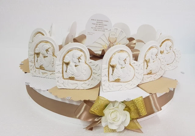 Torta Bomboniere per Bimba 24 Fette Cavallino rosa Portaconfetti Fai dai Te in Offerta