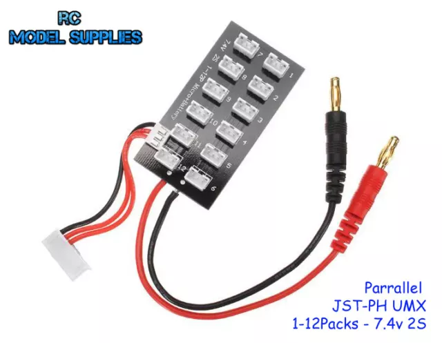 Eflite Blade JST-PH UMX Parallel 1-12 2S 7.4v Lipo Charge Board 130X mCPx BL. UK