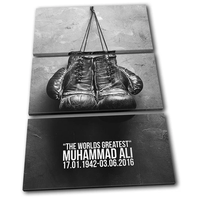 Poster Mural Muhammad Ali Vs Sonny Liston - Impression Sur Toile, Style Treble, Rouge, Neuf