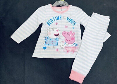 Girls Ex Mothercare Peppa Pig Unicorn Bedtime Vibes Pyjamas Pj's 1.5 - 6 Yrs NEW