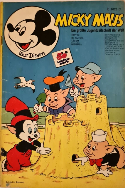Micky Maus Comic Heft Nr.30 1973 mit SB+GS (036)