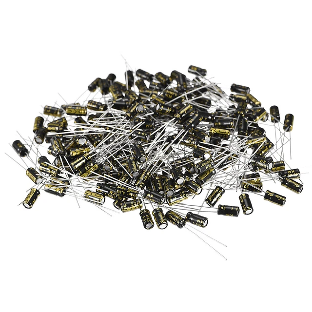 Radial Condensateur électrolytique 22uF 16V 105°C Vie 2000H 4x7mm noir 200pc