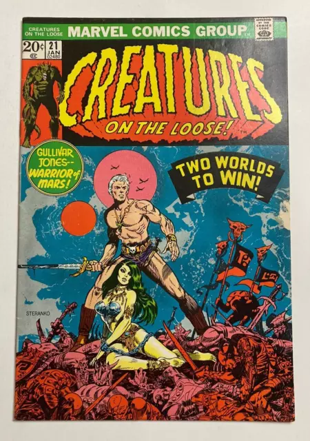 1972 Marvel Comics Creatures On The Loose #21 In Fn+ Condition