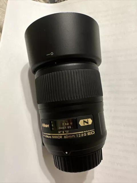 NIKON N AF-S MICRO NIKKOR 60mm f2.8 G ED AUTO FOCUS MACRO (1:1) LENS