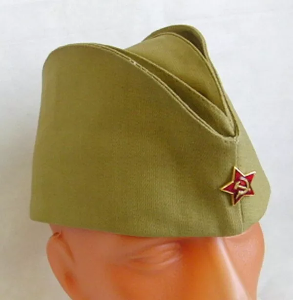 Soviet Russian Army Pilotka Cap Garrison Hat Red Star Badge 58-59 M-L Khaki New