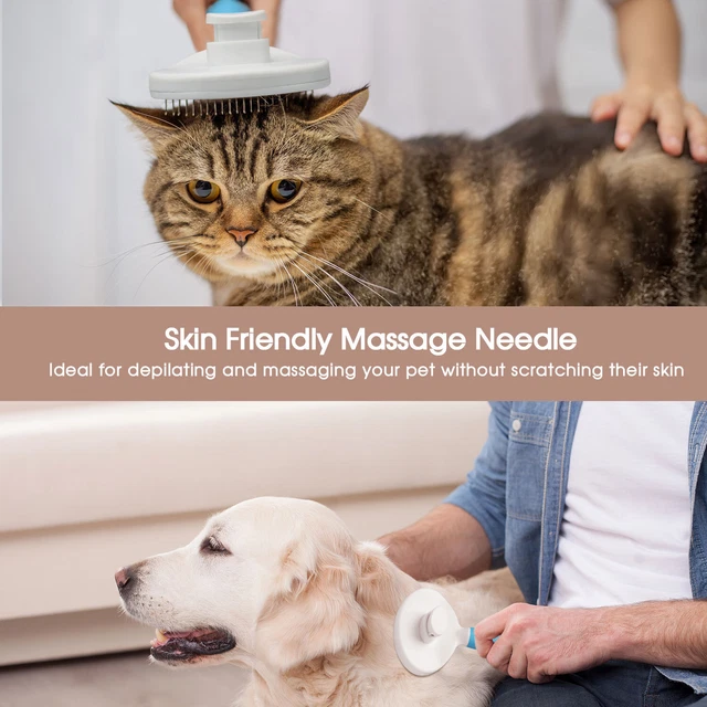 Pet Self Cleaning Brush Hair Remover Dog Cat Comb Grooming Massage Deshedding US 5