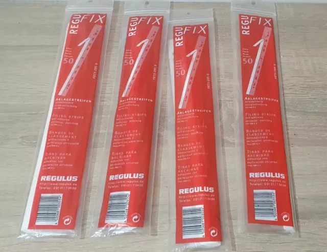 Ablagestreifen A4 Abheftstreifen REGUFIX FXT3-295  selbstklebend 4 OVP + 1 offen