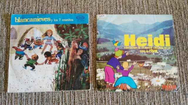 Heidi + Blancanieves - Lote Job Lot 2 X Single 7" Vinilo Vinyl Mega Rare!!!