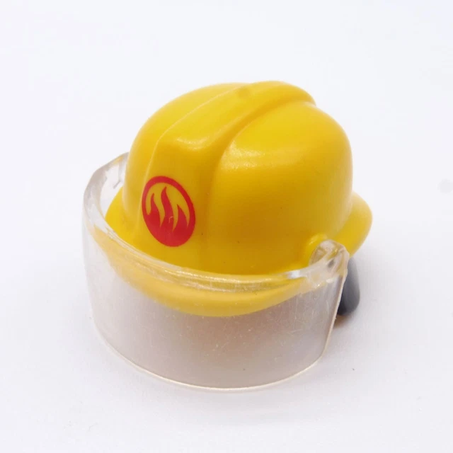 Casque De Pompier Playmobil Chromé - Pièces Détachées - Réf. 3403, 3234, 3236... - Occasion