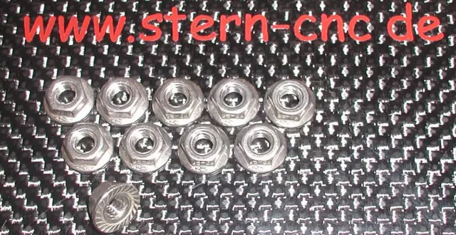 10x Radmuttern M6 Edelstahl selbstsichernd REELY HPI  FG Carson usw.  HD Tuning