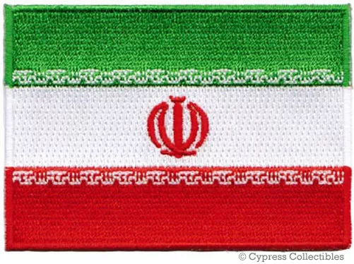 IRAN FLAG embroidered iron-on PATCH IRANIAN EMBLEM PERSIA ISLAMIC REPUBLIC SHAH