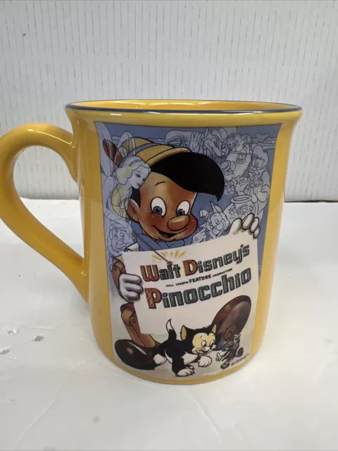 Walt Disney’s Pinocchio Coffee Mug Yellow Coffee Cup Disney Store