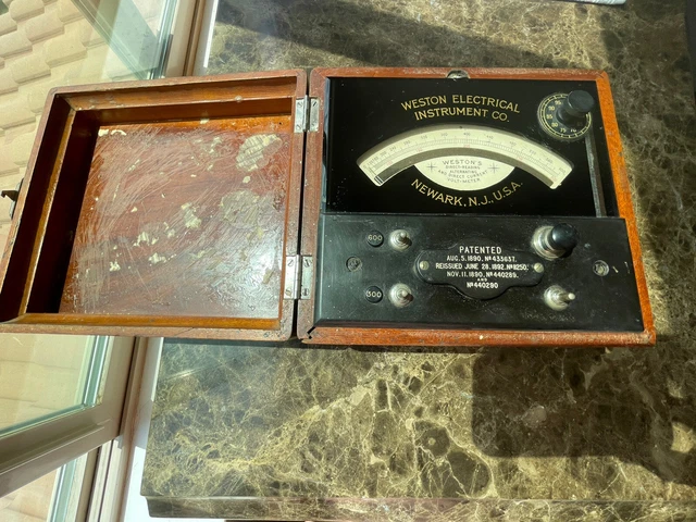 Vintage Weston Electrical Instrument Co. Direct Reading Volt Meter AC/DC Newark