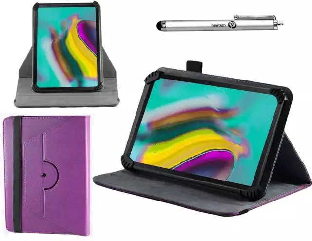 Navitech Purple Case And Stylus For Huawei MediaPad T3 10" Tablet