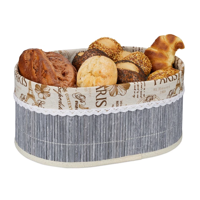 Corbeille pain bambou Panier pain Tissu Corbeille pain Panetière présentation