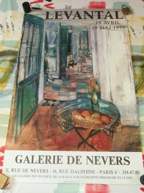 Affiche Art Peinture Exposition Philippe Levantal Galerie Nevers Paris 1979