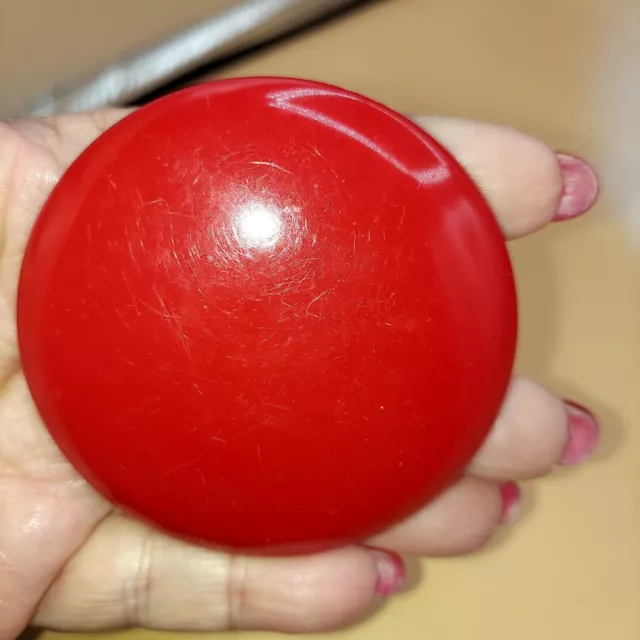 Vintage red Estee Lauder Compact Mirror purse small