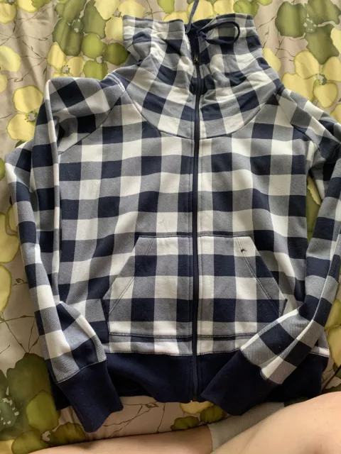 Self esteem Navy White Check Jacket  Coat Junior X-Large