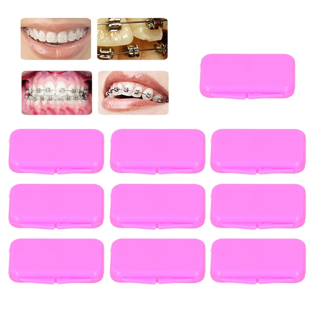 (Red 10x Dental Care Orthodontic Wax For Braces Mouth Protection Dental JFF