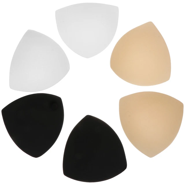 4 paia cuscinetti reggiseno inserti coppa reggiseno cuscinetti reggiseno sportivi (nero, bianco, complesso)