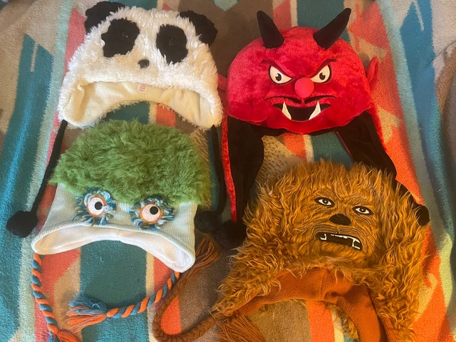 Hat Lot Of 4 Cosplay Warm Anime Costume Halloween Cartoon Chewbacca Devil Furry