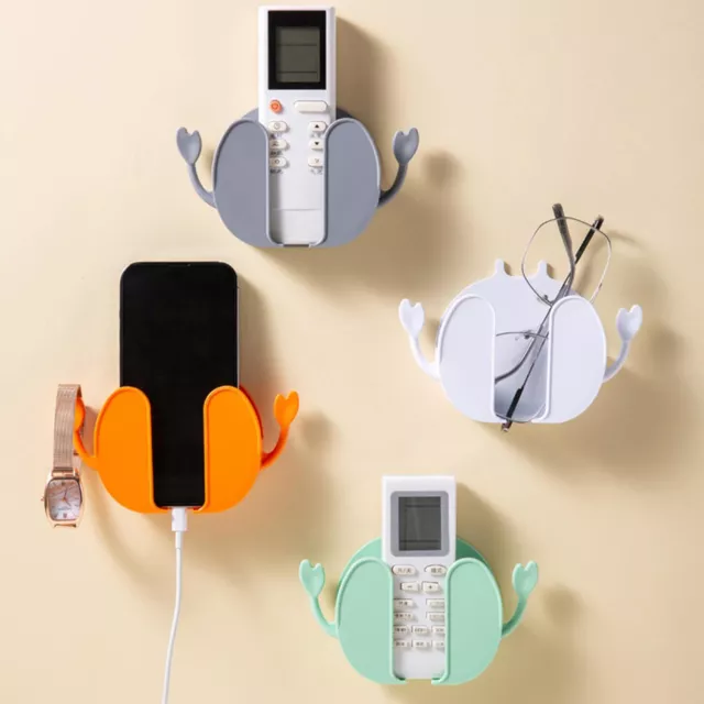 Wall Mounted Storage Box Remote Control Case Mobile Phone Plug Charging Holder