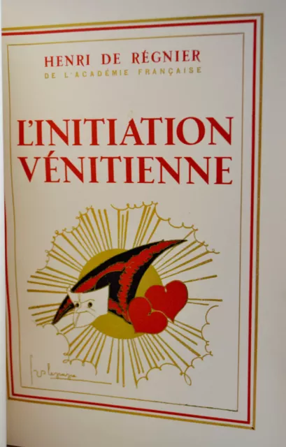 L'Initiation vénitienne REGNIER 1929  GEORGE LEPAPE 120 ex. MAROQUIN DOUBLÉ 2
