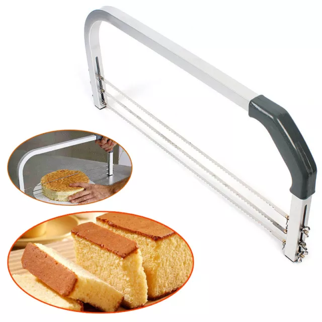 3 Blade Adjustable Interlayer Cake Cutter Slicer Leveler Industry Standard New