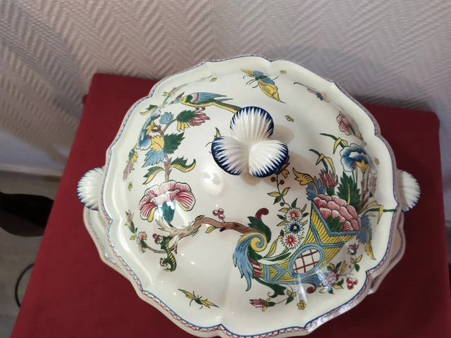 GRANDE SOUPIÈRE EN faïence de Gien décor corne d'abondance et son ...