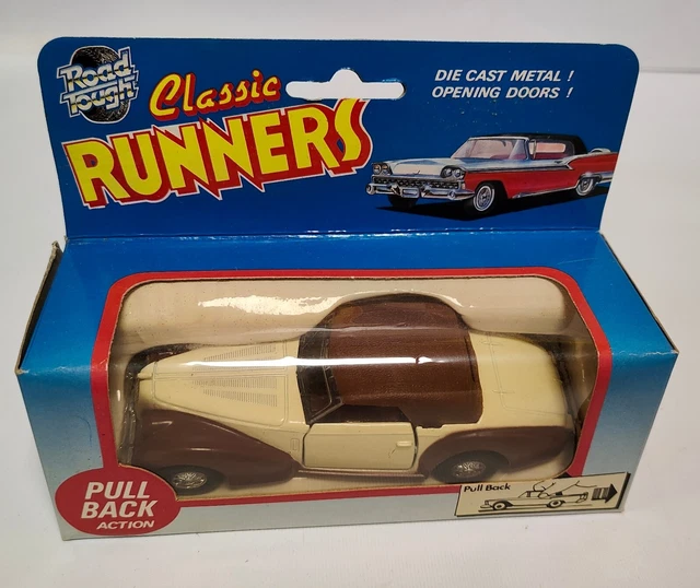 ROAD TOUGH CLASSIC Runners Die Cast CONVERTIBLE Rose Die Cast Pull
