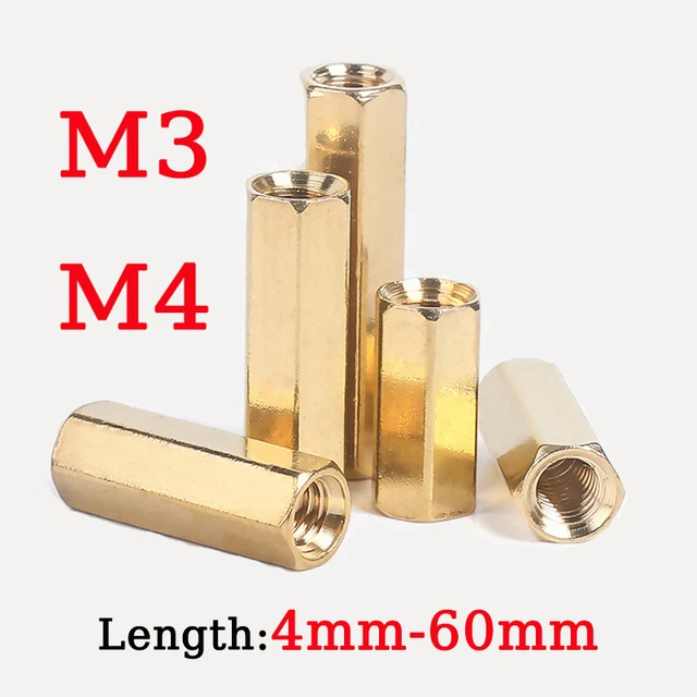 M3 M4 Brass Double Pass Hexagonal PC Male And Female Truss Gasket Hollow Column
