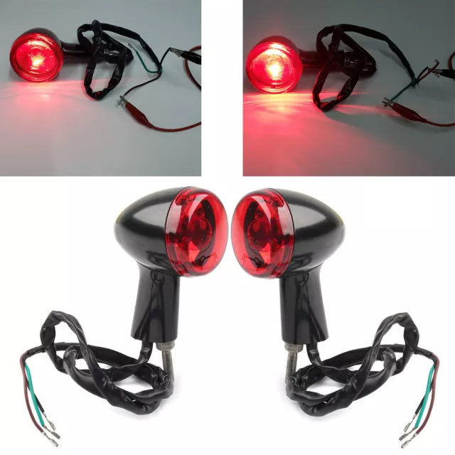 1 Pair Rear Turn Signals Light 12V lamp Fit For Harley XL883 1200 X48 2004-2022