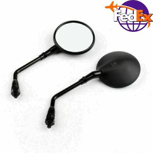 1 Pair Motorcycle Rearview Side Mirrors For Honda CB400SS VT750 CBF500 04-05 BK