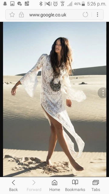 SPELL AND THE Gypsy. White Dove vintage long sleeve lace maxi dress- white  boho 500.00 - PicClick UK