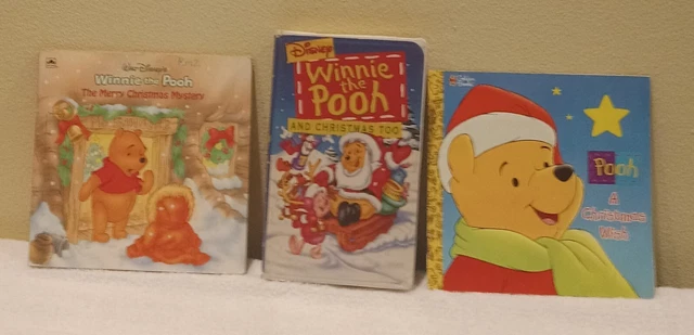 WINNIE THE POOH And Christmas Too VHS + 2 Winnie Christmas Books £14.13 ...