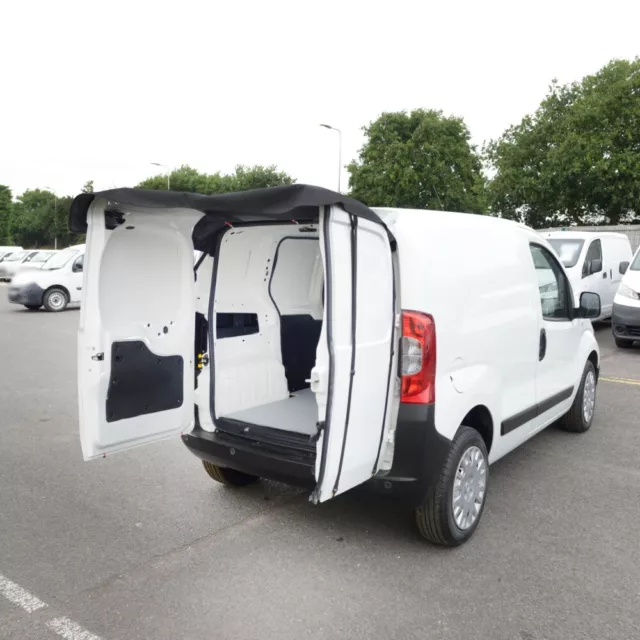 Peugeot Bipper Hinten Schneentür Markenabdeckung Massgeschneidert (Ab 2008) Schwarz 618 2