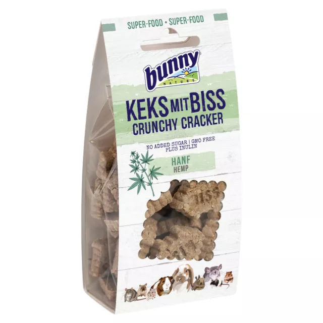 Bunny Nature Keks (Biscuits) Avec Biss Crunchy Boucle Chanvre 50 G, Neuf