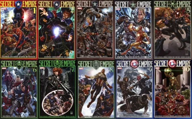 Secret Empire 1 2 3 4 5 6 7 8 9 10 Nm Set Cover A Marvel Comics 2017 Series