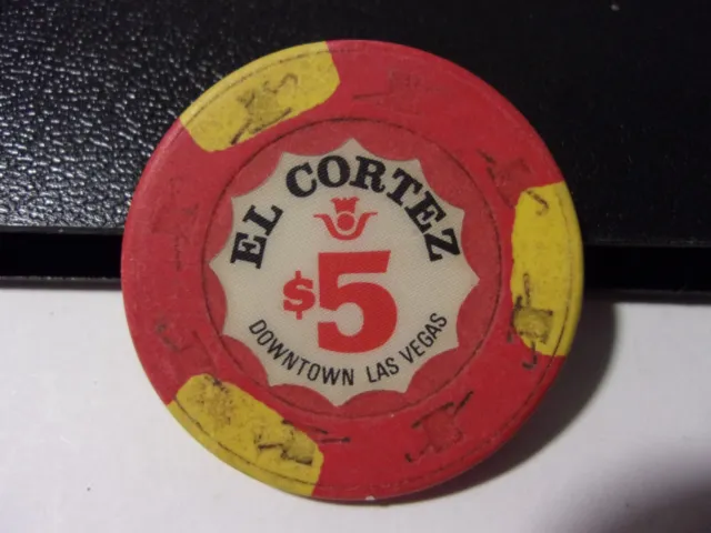 EL CORTEZ HOTEL CASINO $5 hotel casino gaming poker chip - Las Vegas, NV